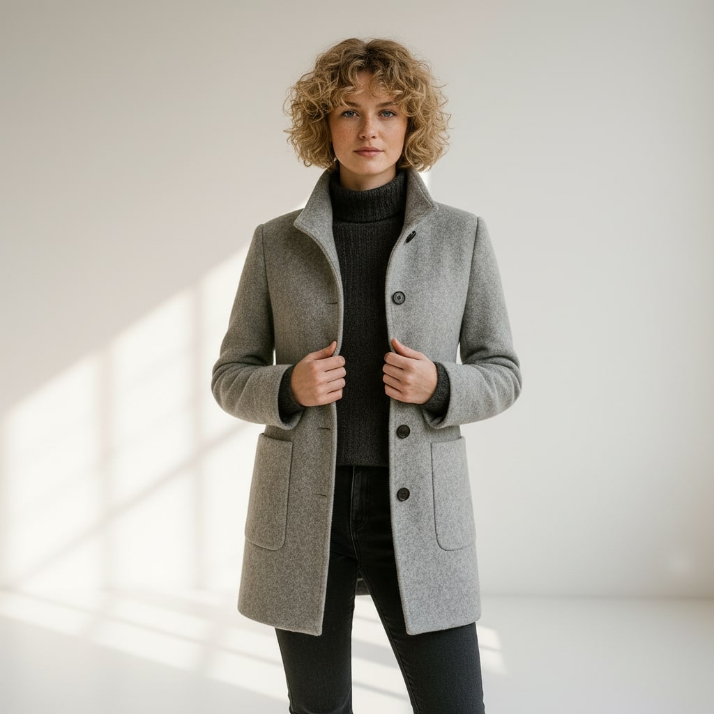 Isabella | Comfortabele Damesjas met Hoge kraag