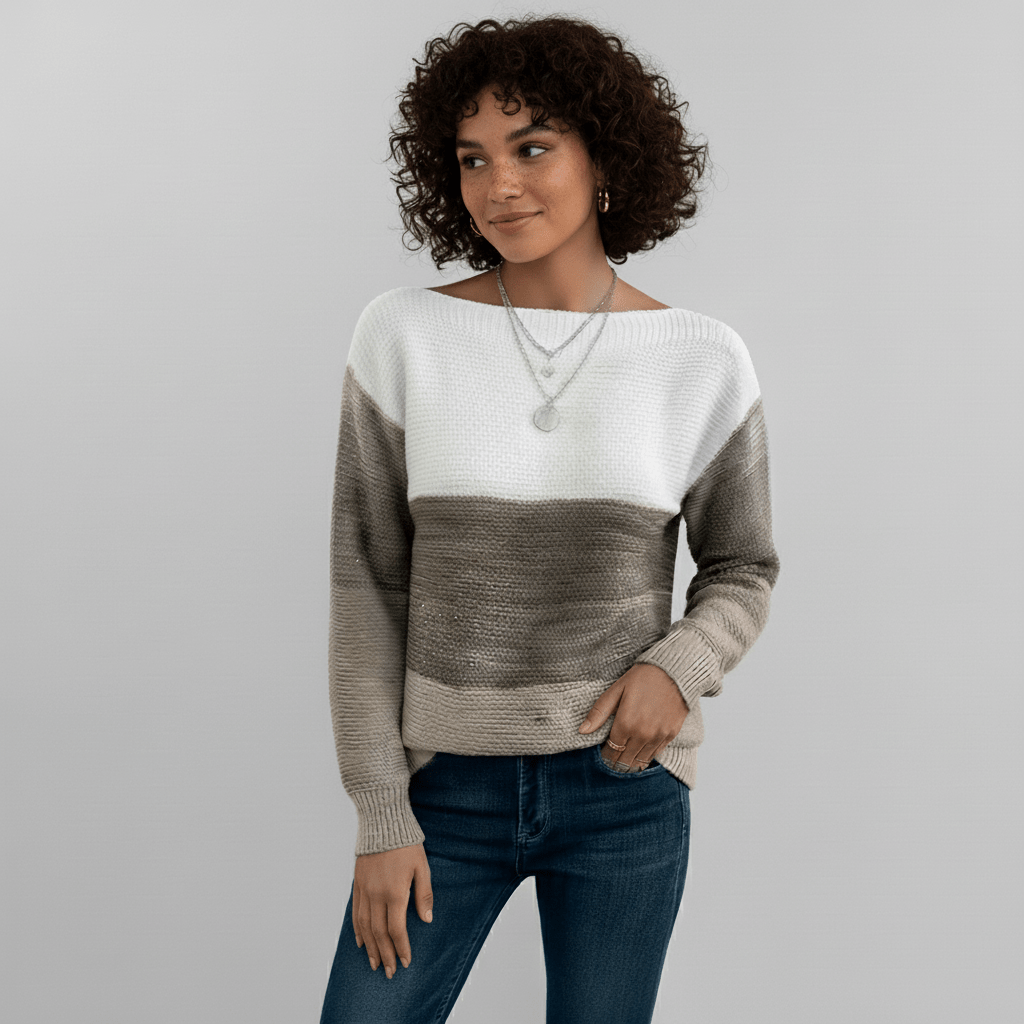 Mila | Knusse Kleurenmix Trui - Montavero