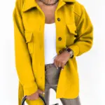 Senna wool blend jas voor dames in geel