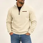 Fleece trui voor heren in beige