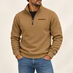 Fleece trui voor heren in bruin