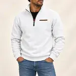 Fleece trui voor heren in wit
