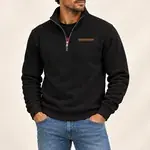 Fleece trui voor heren in zwart