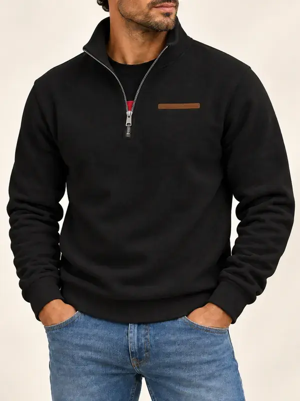 Casual fleece trui voor heren