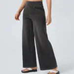 Celeste elastische broek met hoge taille voor dames in donkergrijs