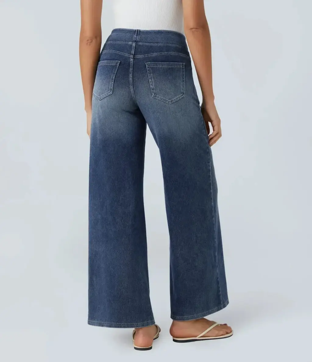 Celeste elastische broek met hoge taille voor dames