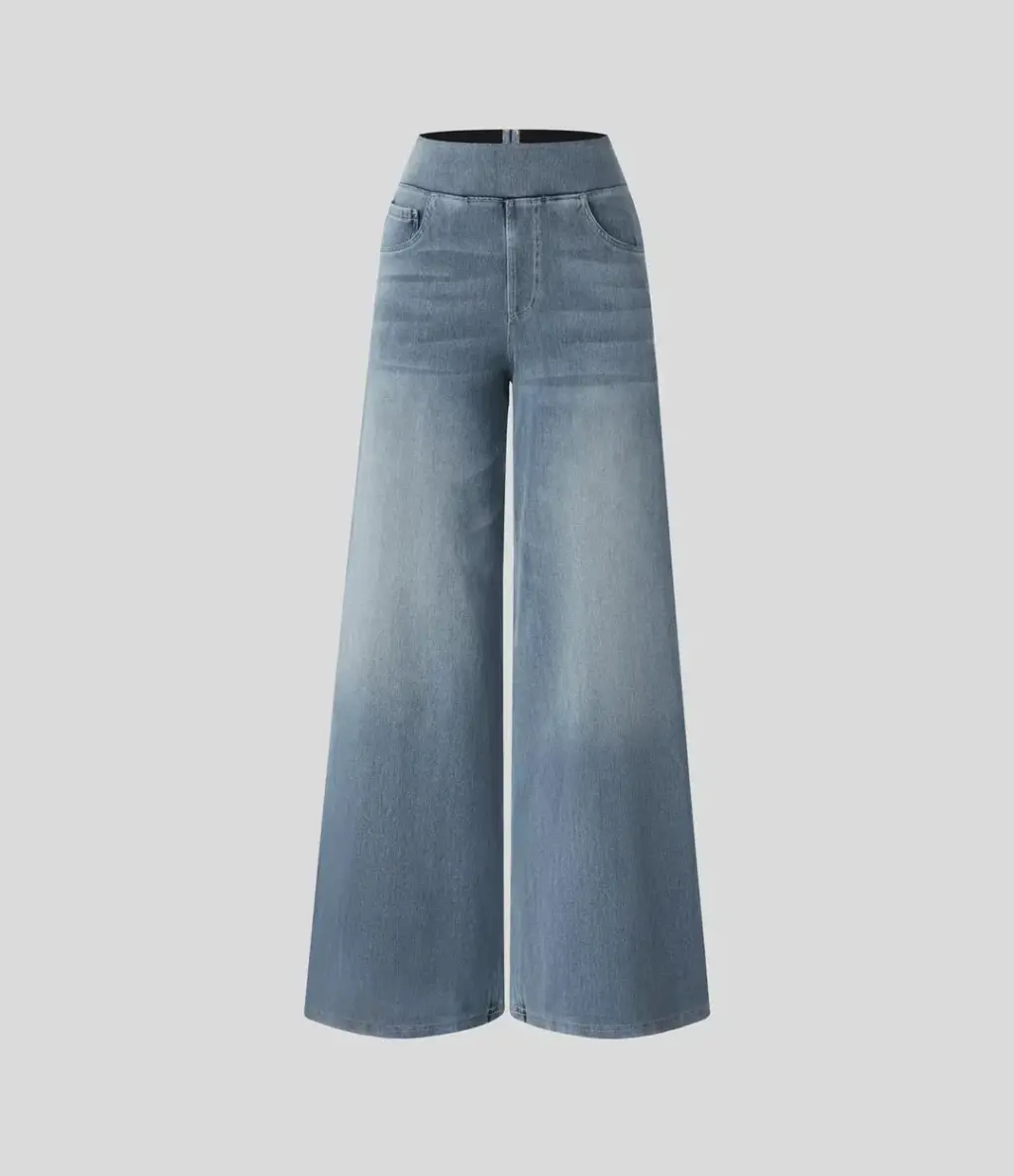 Celeste elastische broek met hoge taille voor dames