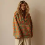 Elise sherpa trui met bloemenprint voor dames