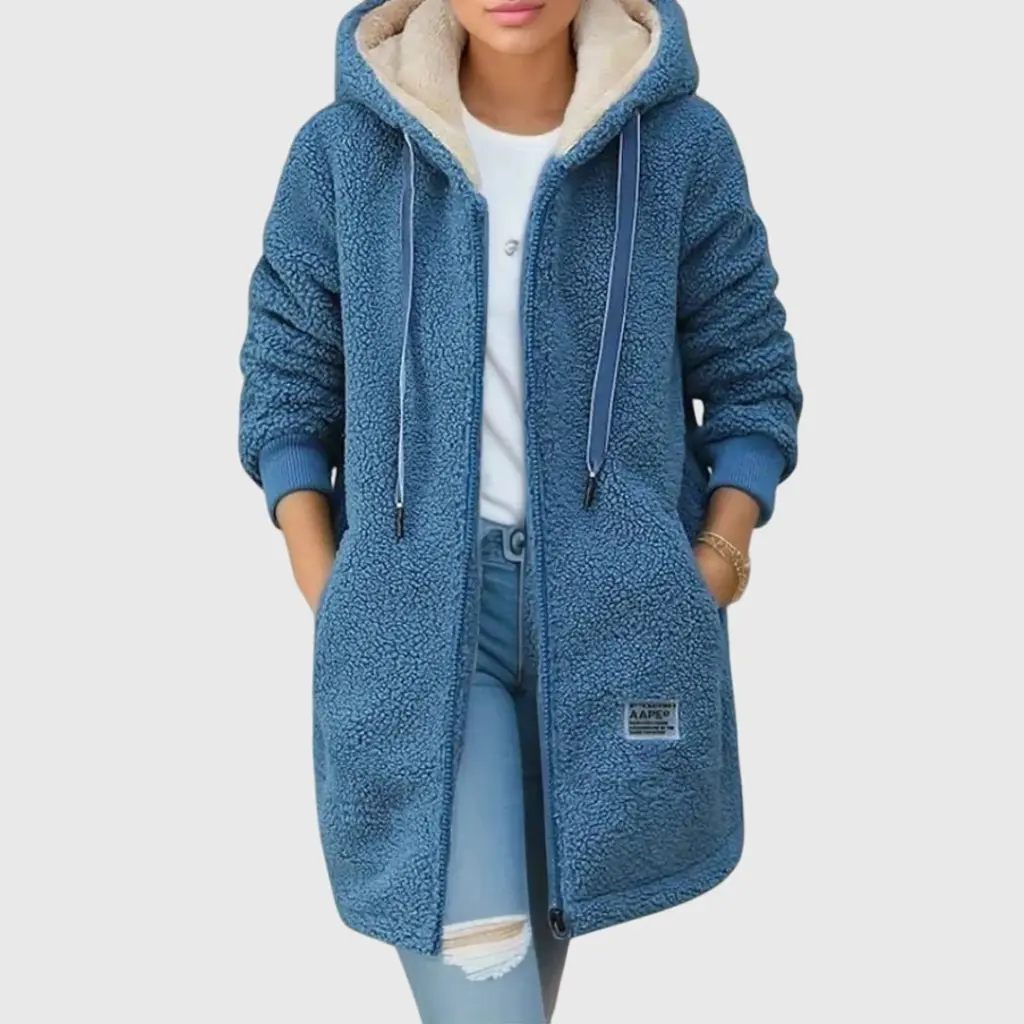 Femke fleece damesvest in blauw