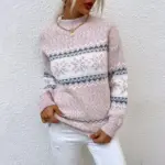 Fleur vintage trui van polar fleece voor dames in roze