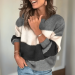 Noor | Modieuze Kleurblok Sweater
