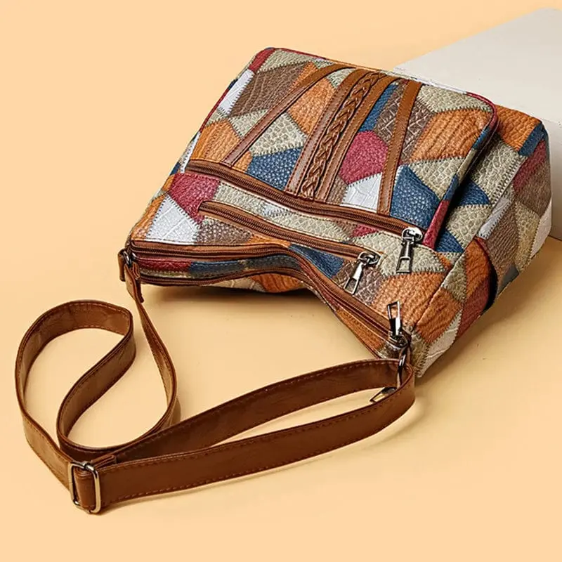 Valeria vintage handtas met patchwork