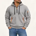 Vince hoodie voor heren in lichtgrijs