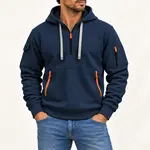 Vince hoodie voor heren in donkerblauw