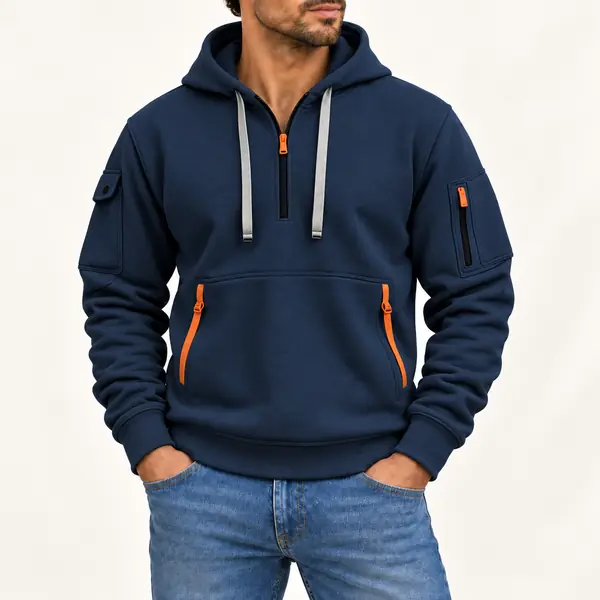 Vince hoodie voor heren in donkerblauw