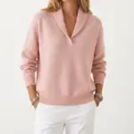 Margot V-hals trui voor dames in roze