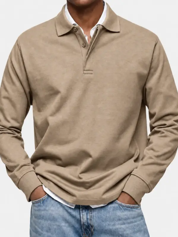 Comfortabele Polo met Lange Mouw