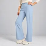 Yogabroek met hoge taille en rechte pijp voor dames in lichtblauw